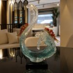 sculpture vague Bleue 23kh-118